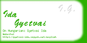 ida gyetvai business card